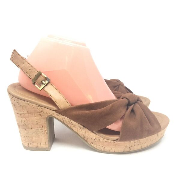 Kenneth Cole Reaction Womens Tole Booth Suede Platform Sandals Size 9.5 Heels - Picture 1 of 8